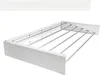 A white wall-mounted drying rack with silver bars is shown against a white background. Produktbild-Vorschau