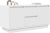 A white TV cabinet with drawers and doors, displayed on a white background. Náhľad obrázku produktu