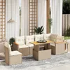 The Living Store 7-tlg. Garten-Sofagarnitur mit Kissen Produktbild-Vorschau 2