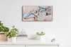 Wandkunst Leinwand Bild Uhr Geräuschlos 60x30 Malerei Tiere Produktbild-Vorschau 3