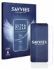 A product box and a screen protector on a phone. Produktbild-Vorschau