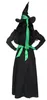 Strega verde - Costume da strega lungo con cappello da Anteprima dell’immagine prodotto 3