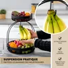eluno Porte-objets à 2 étages avec porte-banane, corbeille Voir les images du produit 3