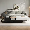 Merax Table basse 100x50x38cm avec 2 tiroirs, table Voir les images du produit 4