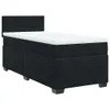 The Living Store Boxspringbett mit Matratze Schwarz 100x200 Produktbild-Vorschau 3
