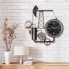 Gilde Wanduhr, "Ölförderturm", Metall, silberfarben, VE 1, Voir les images du produit 4
