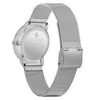 Damen Armbanduhr silber Zirkonia Edelstahl Milanaise Mesh Produktbild-Vorschau 3