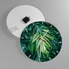 Wanduhr - Rund - Glasuhr - Blume Natur - 40x40cm - Produktbild-Vorschau 2