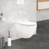 LuxeBath závesné WC bez ráfika krátke 49 cm biele lesklé s Náhľad obrázku produktu 1