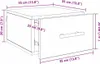 vidaXL Nočný stolík čierny dubový vzhľad 35 x 35 x 20 cm Náhľad obrázku produktu 8