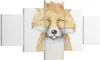 Bild auf Leinwand - Leinwandbild - 5 Teile - Cartoon Fuchs Produktbild-Vorschau 1