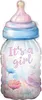 Folienballon Gender Reveal its a Girl Babyflasche 32 x 78 Produktbild-Vorschau 1