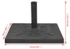 vidaXL Stojan na slunečník Resin Square Black 19 kg Náhled obrázku produktu 6