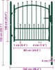 vidaXL Cancello di recinzione con punte in acciaio 100x100 Anteprima dell’immagine prodotto 4