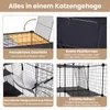 COSTWAY Modulární klec pro kočky, 144x144x142 cm, skládací Náhled obrázku produktu 4