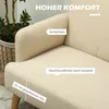 HOMCOM 2 Sitzer Sofa, Kleine Couch mit Samtoptik, Holzbeine Produktbild-Vorschau 4