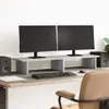 vidaXL Stojan na monitor betón sivý 100x27x15 cm materiál Náhľad obrázku produktu 2
