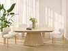 Designový rozkládací stůl 180(260)x98 FAMTIS - béžovozlatý Náhled obrázku produktu 6