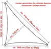 Tenda da sole triangolare WOLTU 3,6x3,6x5,1 m, color crema, Anteprima dell’immagine prodotto 2