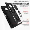 A black phone case with various features highlighted by text and graphics. Produktbild-Vorschau
