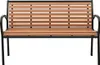 vidaXL Gartenbank Schwarz und Braun 116 cm Stahl und WPC Produktbild-Vorschau 1