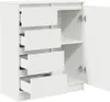 vidaXL Credenza con cassetti bianca 71x35x84 cm materiale a Anteprima dell’immagine prodotto 5