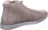 A side view of a gray high-top sneaker with laces. Produktbild-Vorschau