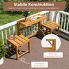 COSTWAY Banc de jardin 2 en 1, table de jardin avec banc, Voir les images du produit 7