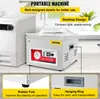 A vacuum sealer machine is shown on a countertop with close-up insets highlighting its features. Produktbild-Vorschau