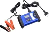A blue battery charger with red and black clamps and a power cord is shown against a white background. Náhľad obrázku produktu