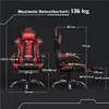 Yaheetech Gaming Stuhl mit Massagefunktion Bürostuhl Produktbild-Vorschau 3