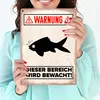 Warnung Bereich wird bewacht Metallschild XL in 21x28 cm Produktbild-Vorschau 3