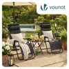 VOUNOT® 2er-Set Liegestuhl Klappbar mit Beistelltisch, Produktbild-Vorschau 2