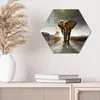 DEQORI Glasbild Echtglas 40x35 cm 'Elefant auf Asphalt' Produktbild-Vorschau 3