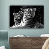 MuchoWow® - Leinwandbilder - Tiger - Tiere - Schwarz - Produktbild-Vorschau 4