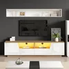 Merax TV Schrank 180x40x46cm, TV Lowboard für Fernseher bis Produktbild-Vorschau 4