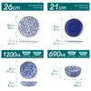 Vancasso Tafelservice, 24-tlg Blau und Weiß Porzellan Produktbild-Vorschau 2