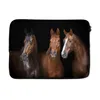MuchoWow® Laptop Hülle 14 ZollPferde - Tiere - Schwarz - Produktbild-Vorschau 1