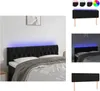 vidaXL LED Kopfteil Schwarz 144x7x78/88 cm Samt -  Kopf- & Produktbild-Vorschau 1
