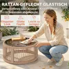 Outsunny Gartenmöbel Set 4-teilig Polyrattan Lounge-Set mit Produktbild-Vorschau 7