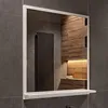 Lustro łazienkowe z półką 60x70 cm Kolor Biały Nowoczesne Podgląd zdjęcia produktu 1