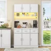 Mueble aparador, 100x40x180 cm, aparador multifuncional con Vista previa de la imagen del producto 3