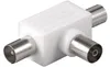 Goobay 67219, Coaxial, 2x Coaxial, Bílá Náhled obrázku produktu 1