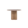 A round wooden table with a fluted pedestal base. Produktbild-Vorschau