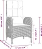 vidaXL Gartenstühle 2 Stk. Poly Rattan Grau Produktbild-Vorschau 7