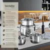 tectake® Kochtopfset Bologna 7-teilig, aus Edelstahl, für Produktbild-Vorschau 2