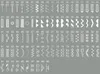 A grid of sewing machine stitch patterns with corresponding numbers. Produktbild-Vorschau