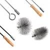A collection of chimney brushes and rods on a white background. Produktbild-Vorschau