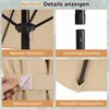 Parasol double COSTWAY 300 x 150 cm, parasol pliable, Voir les images du produit 8
