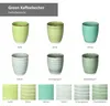 6er Set Green Kaffeebecher Grün 350ml ohne Henkel Produktbild-Vorschau 2